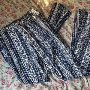 Super Soft Blue Flare Yoga Hippie Pants